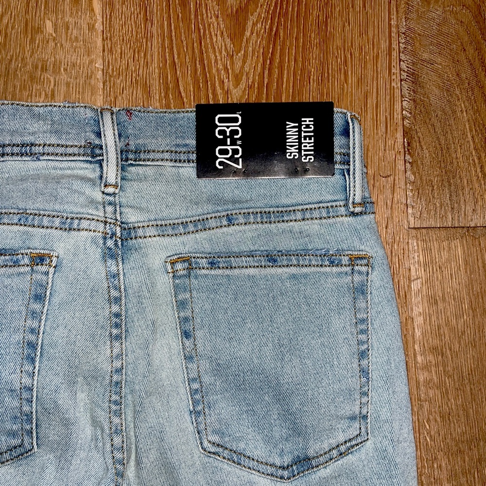 Urban outfitters stretch skinny light wash distressed jeans